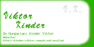 viktor kinder business card